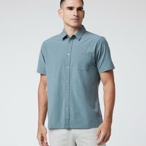 NWT Vuori Bridge Short Sleeve Button Up